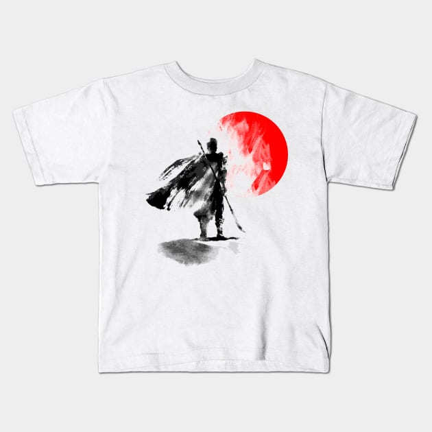 Japanese Warrior Kids T-Shirt by vivalarevolucio